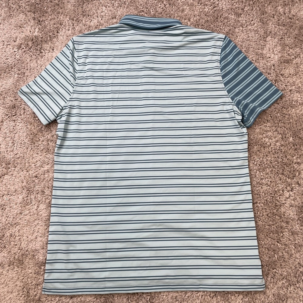 G/FORE Polo Shirt Mens Large Striped Split Graphic Performance Golf G4MF23K004 - Picture 14 of 16